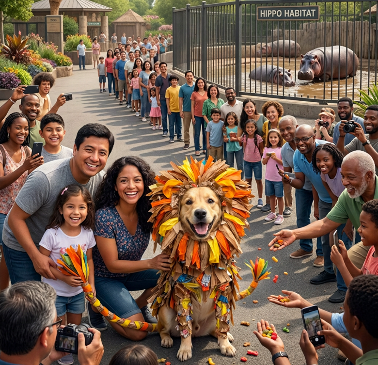 Nico in Lion Costume