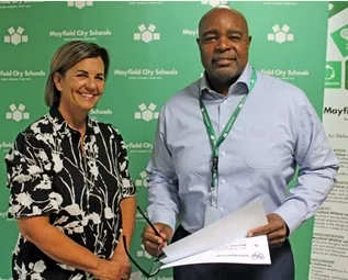 Dr. Barnes and Vickie Loncar